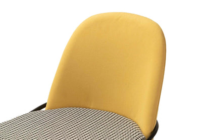 Silla Lino Poliester Amarillo 50X58X83 Cm