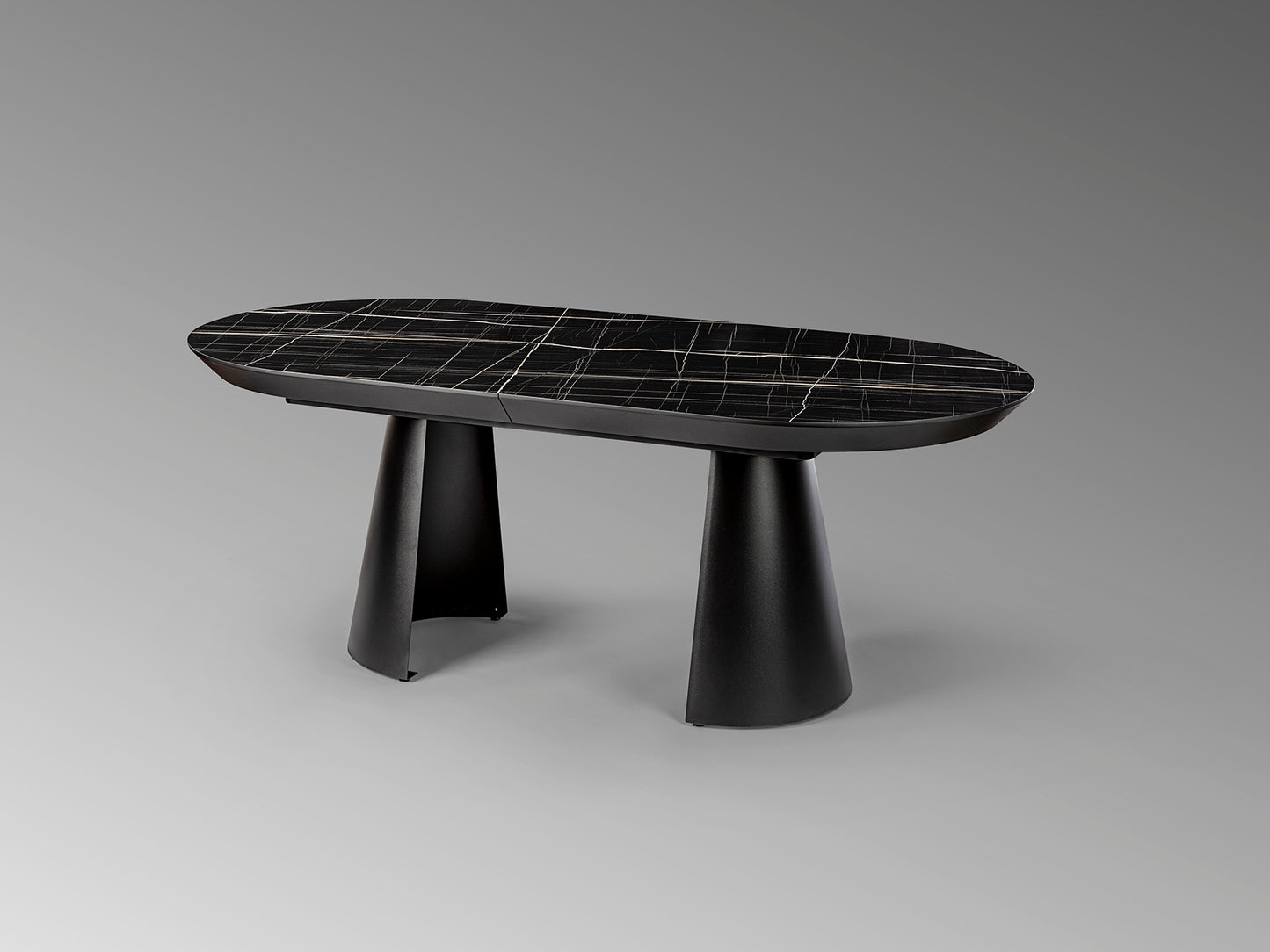 Capri Dining Table Black Marble Top