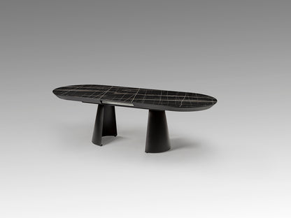 Capri Dining Table Black Marble Top