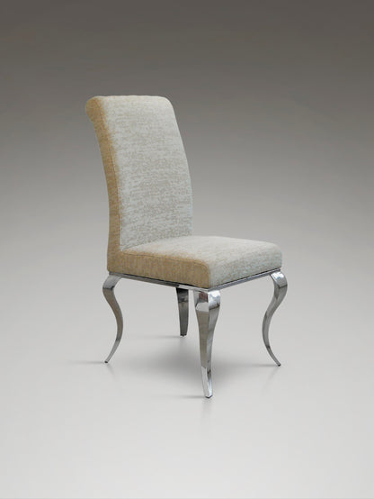 Silla Barroque Acero Beige