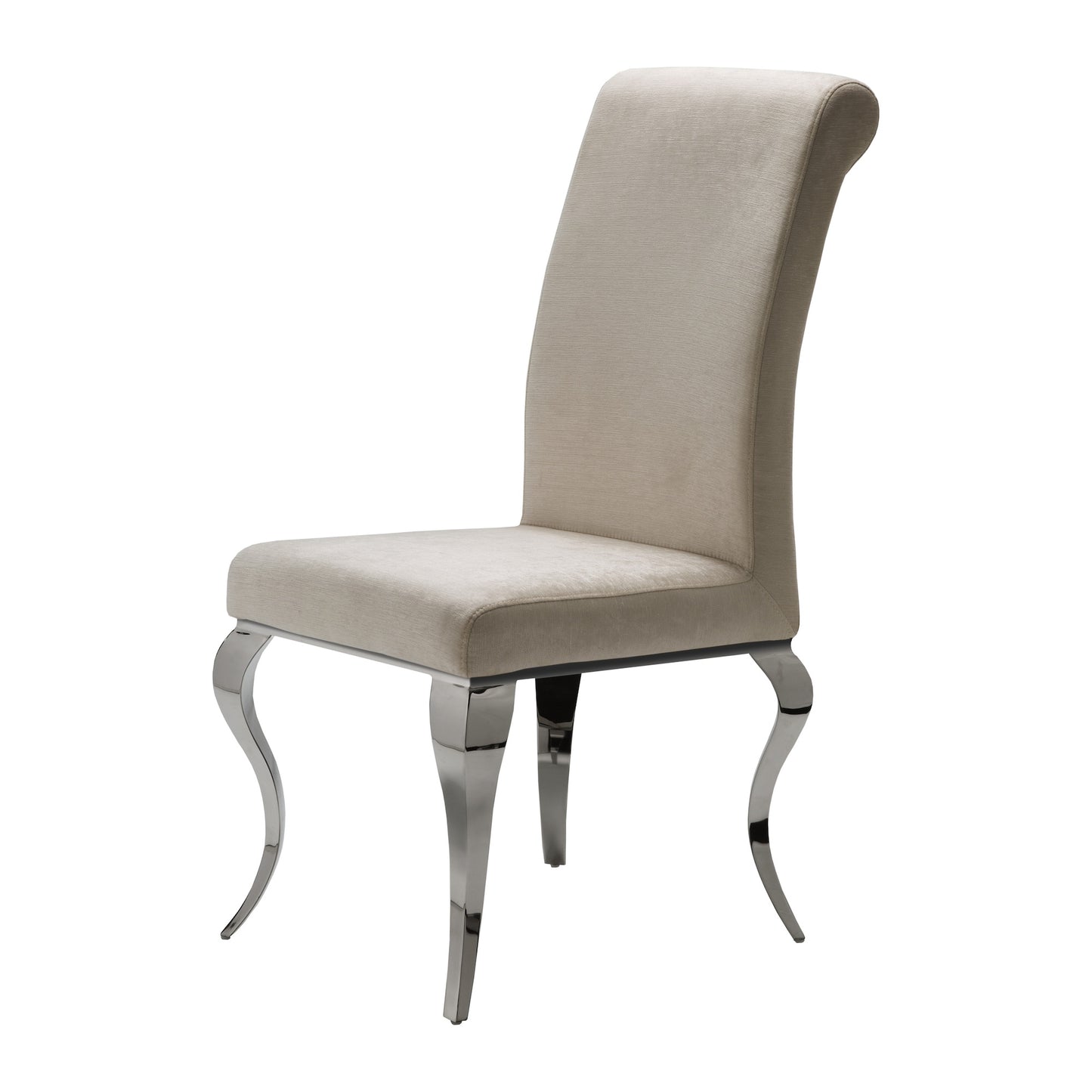 Barroque Chair, Steel And Beige