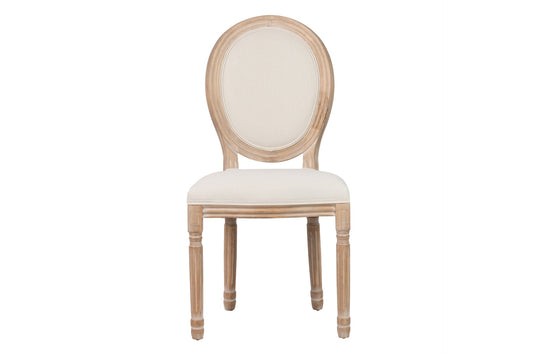 Wooden / Linen Legs Chair 50X53X96 Cm