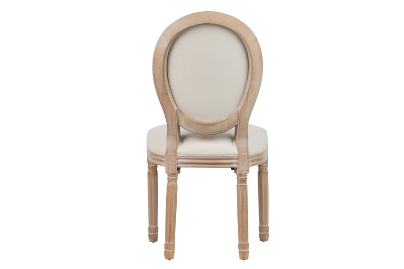 Wooden / Linen Legs Chair 50X53X96 Cm