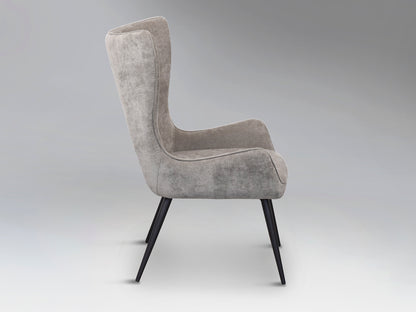 Loira Black Light Grey Chair