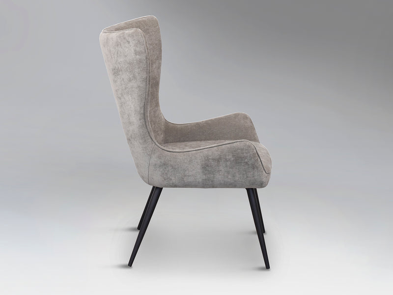 Loira Black Light Grey Chair
