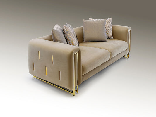 Viena Sofa 2P Beis Oro