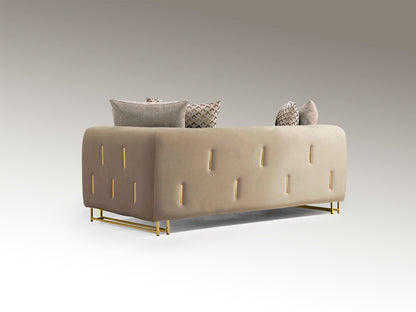 Viena 2 Seater Sofa, Beige Golden