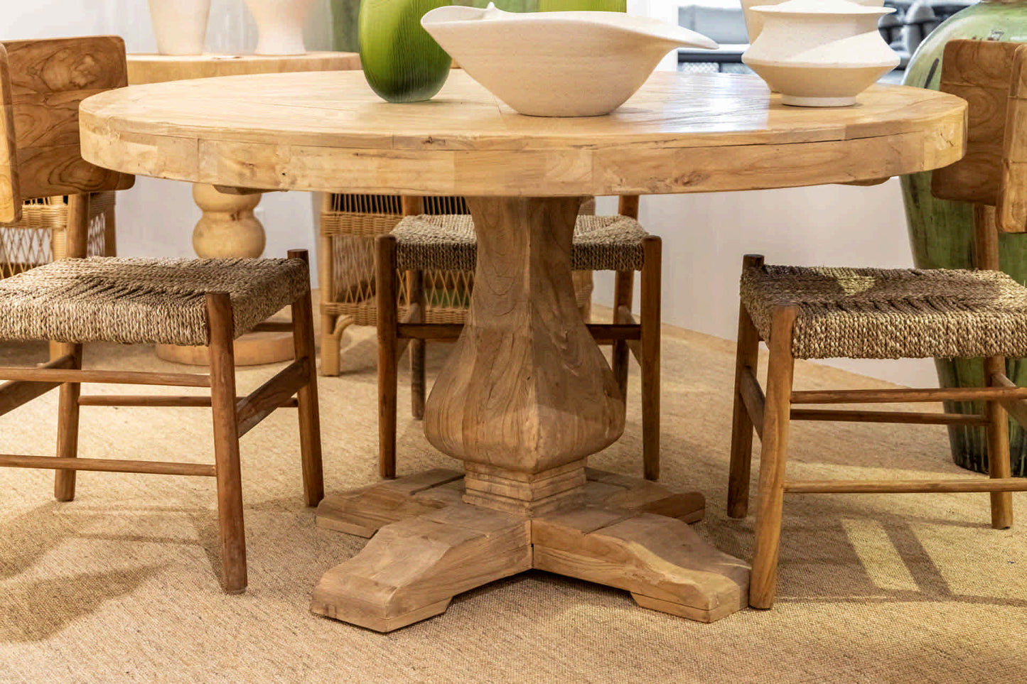 Mesa Redonda Comedor Madera Pai 140x140x78 Cm