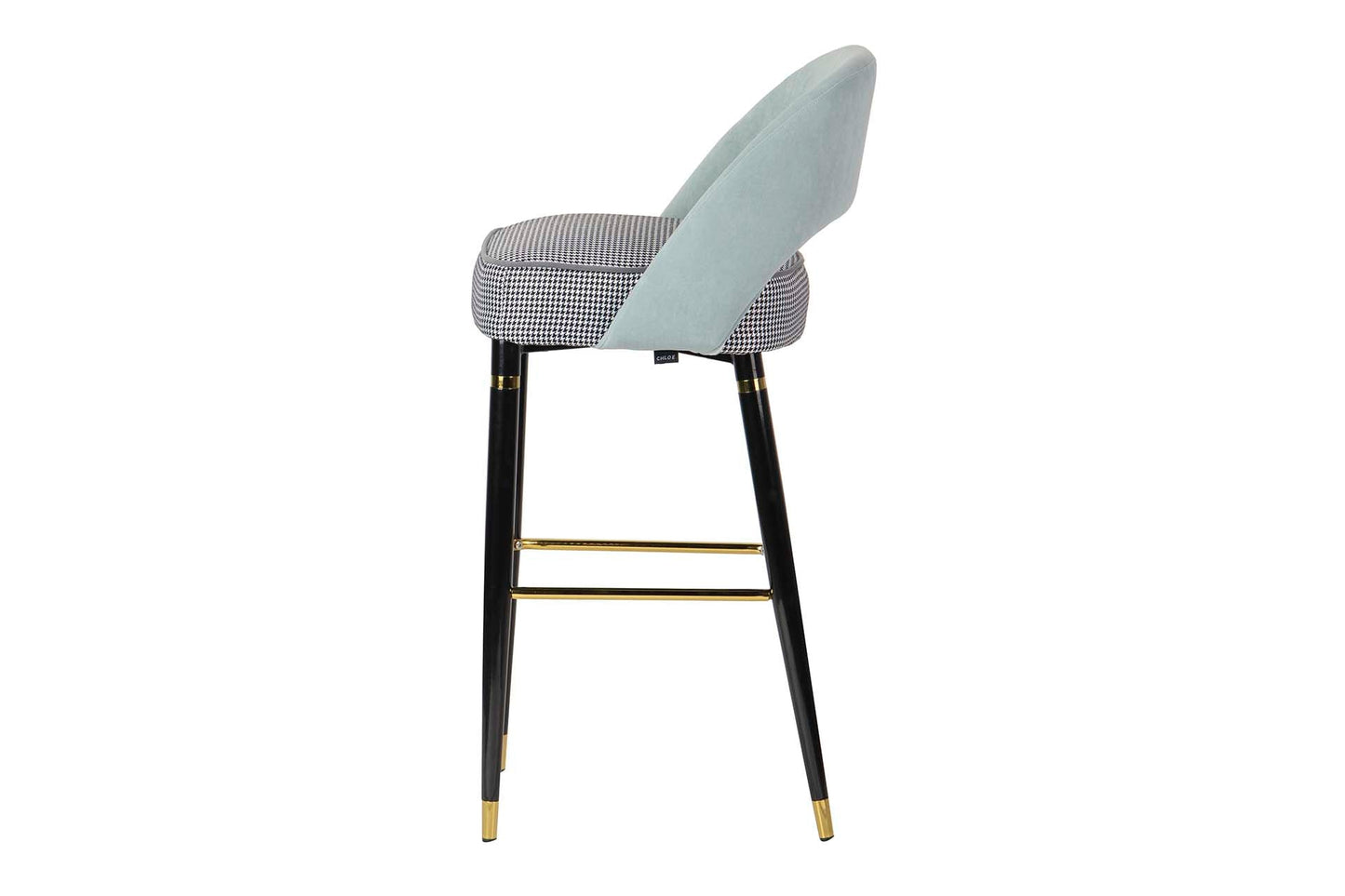 Taburete Velvet Azul Norfolk 51X53X102 Cm