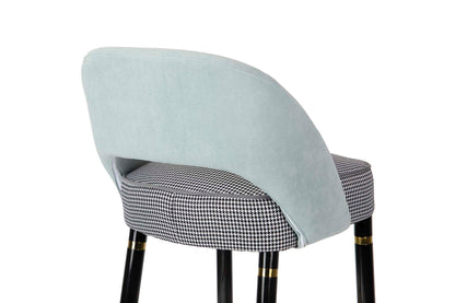 Taburete Velvet Azul Norfolk 51X53X102 Cm