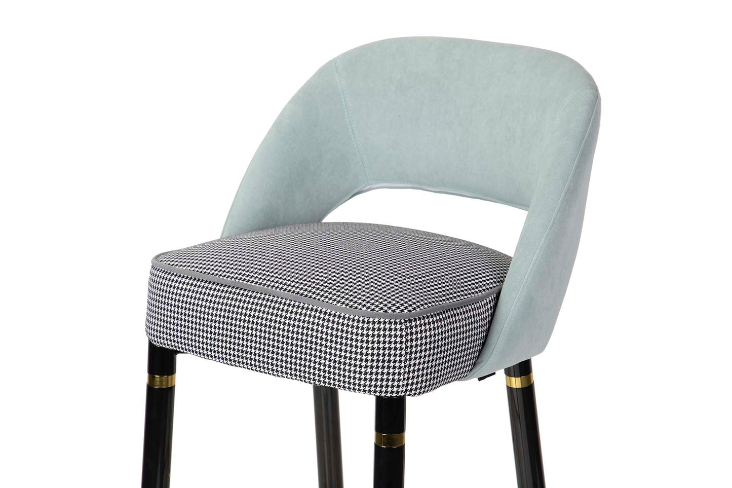 Taburete Velvet Azul Norfolk 51X53X102 Cm