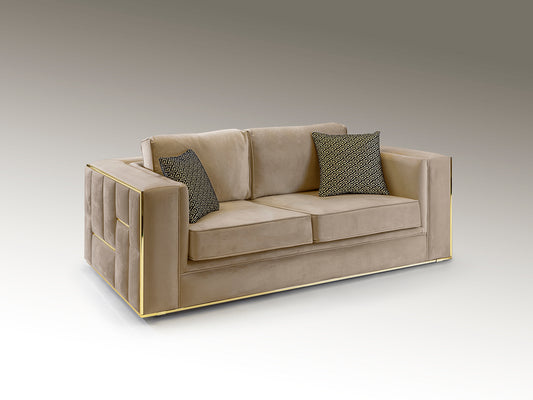 Berlin Sofa 2P Beis Oro