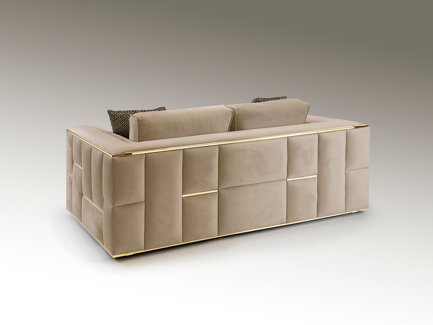 Berlin 2 Seater Sofe, Beige Gold