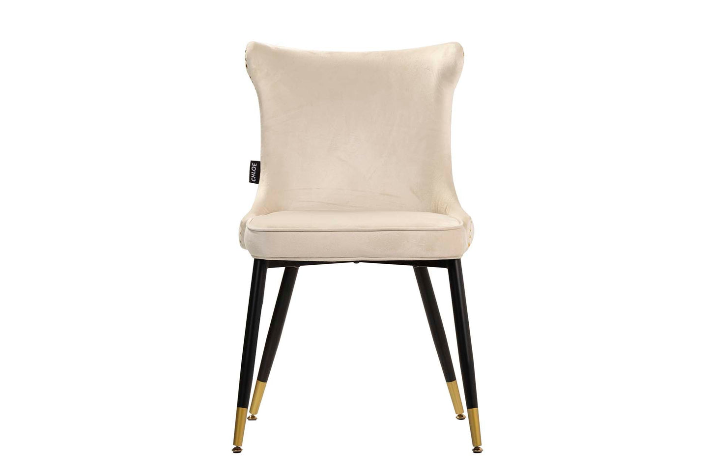 Silla Tachuelas Velvet Blanco Aspen 49X54X79 Cm