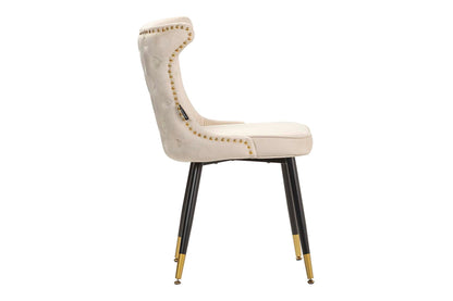 Silla Tachuelas Velvet Blanco Aspen 49X54X79 Cm
