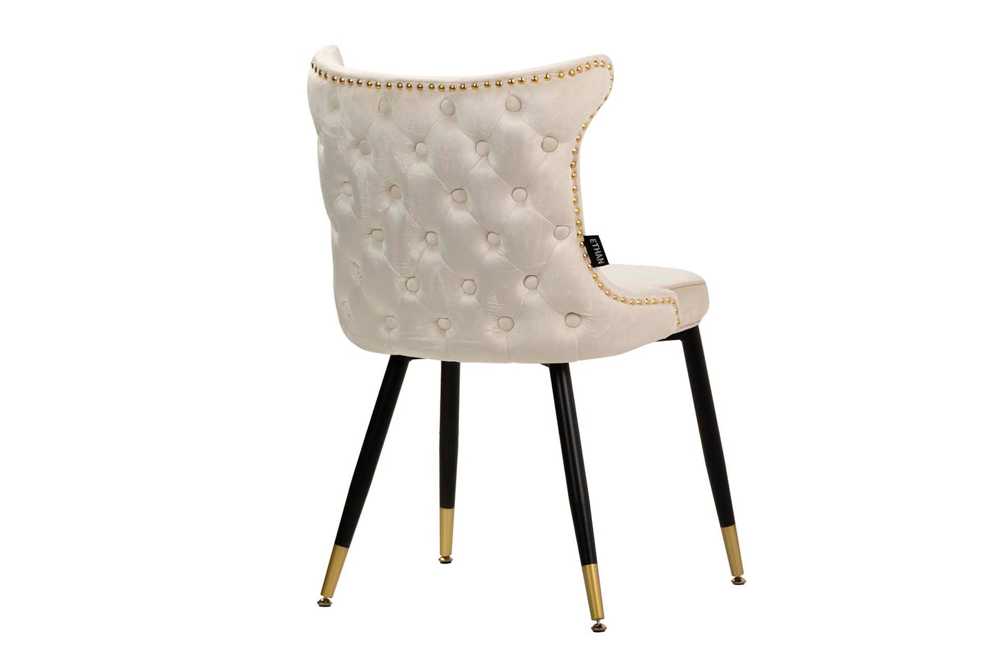 Silla Tachuelas Velvet Blanco Aspen 49X54X79 Cm