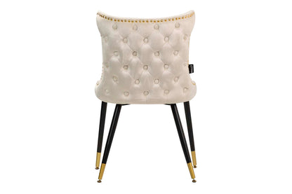 Silla Tachuelas Velvet Blanco Aspen 49X54X79 Cm