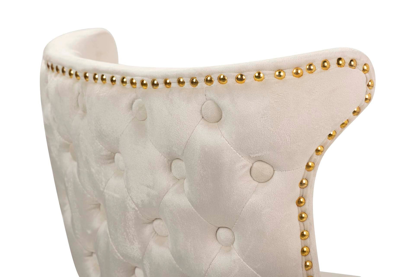 Silla Tachuelas Velvet Blanco Aspen 49X54X79 Cm