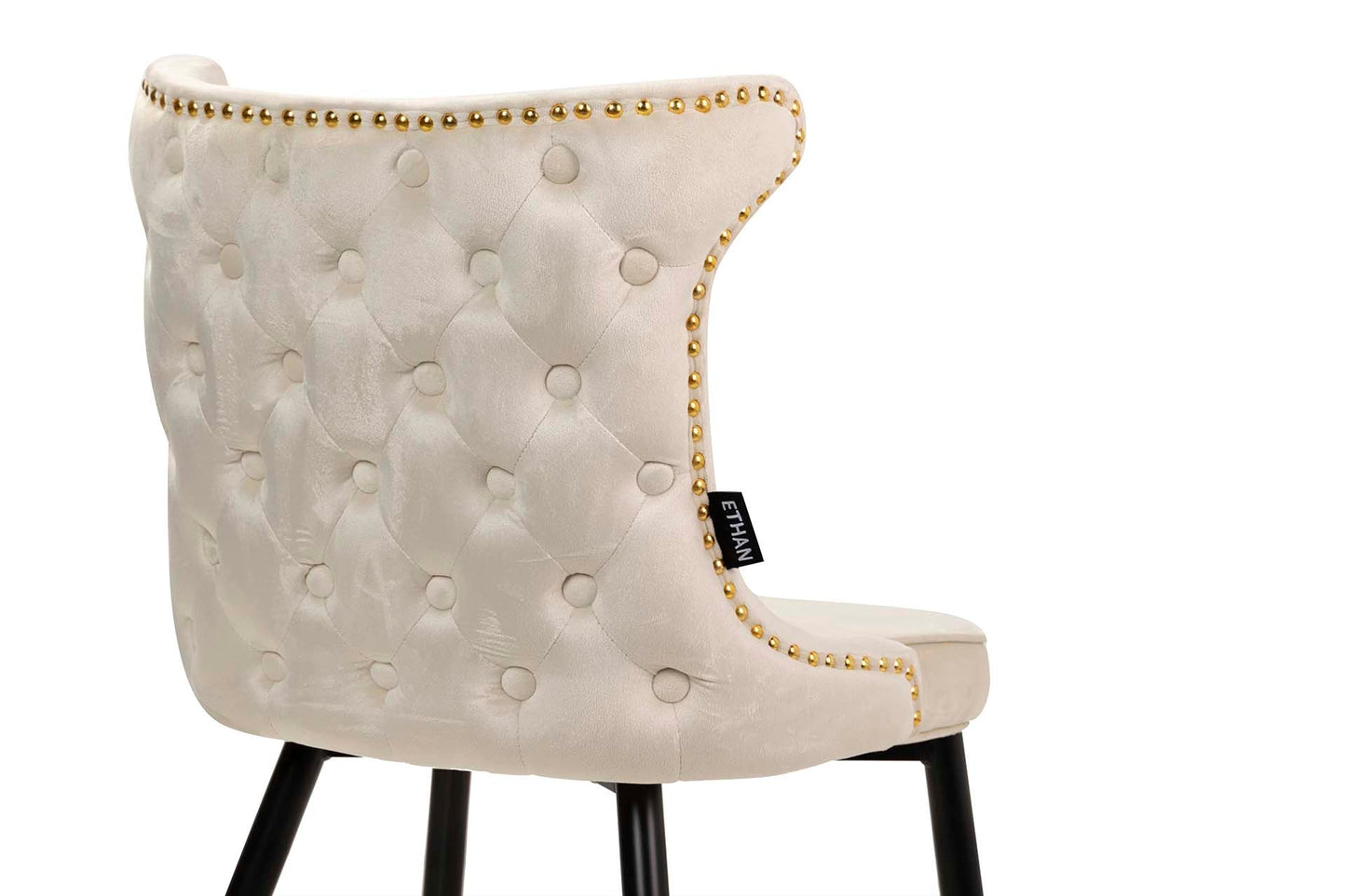 Silla Tachuelas Velvet Blanco Aspen 49X54X79 Cm