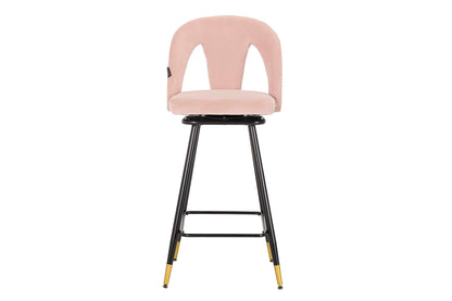 Taburete Bar Velvet Rosa Harbor 46X53X105 Cm