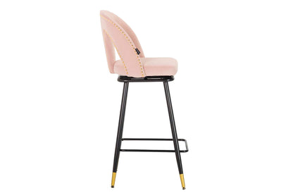 Taburete Bar Velvet Rosa Harbor 46X53X105 Cm