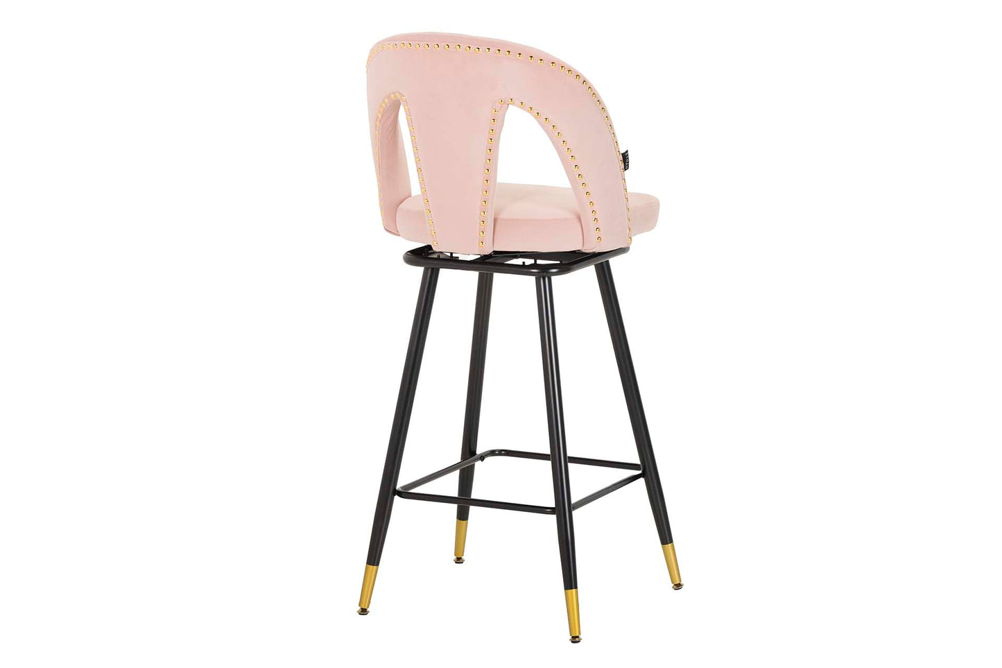 Taburete Bar Velvet Rosa Harbor 46X53X105 Cm