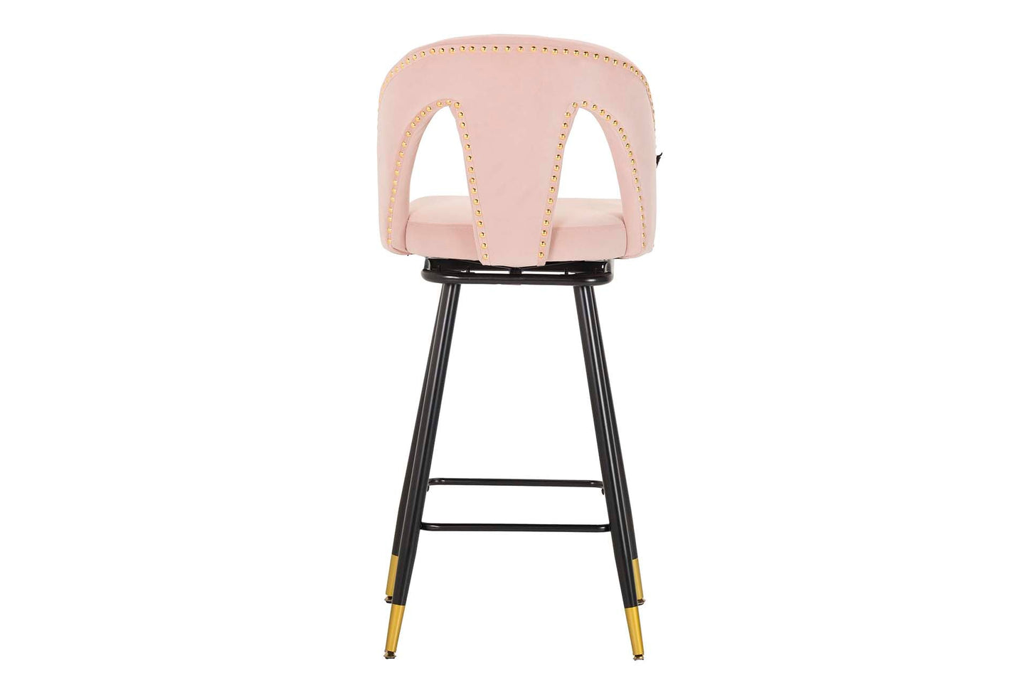 Taburete Bar Velvet Rosa Harbor 46X53X105 Cm