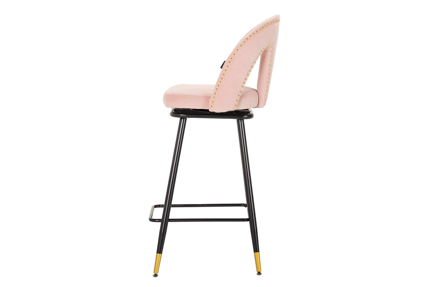 Taburete Bar Velvet Rosa Harbor 46X53X105 Cm