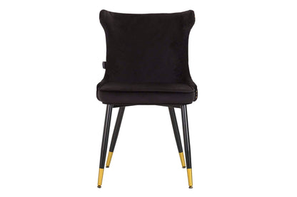 Silla Tachuelas Velvet Negro Aspen 49X54X79 Cm
