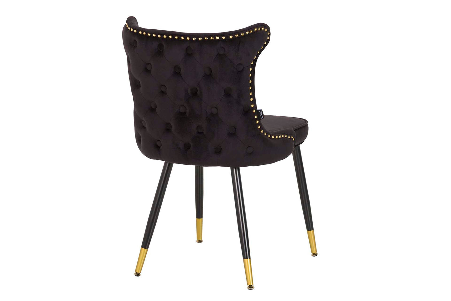 Silla Tachuelas Velvet Negro Aspen 49X54X79 Cm