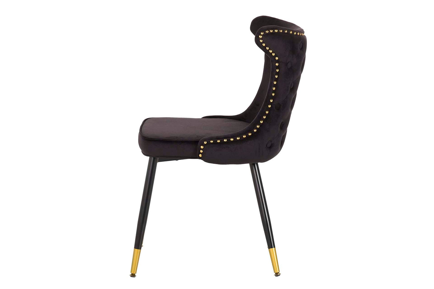 Silla Tachuelas Velvet Negro Aspen 49X54X79 Cm
