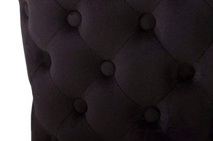 Silla Tachuelas Velvet Negro Aspen 49X54X79 Cm
