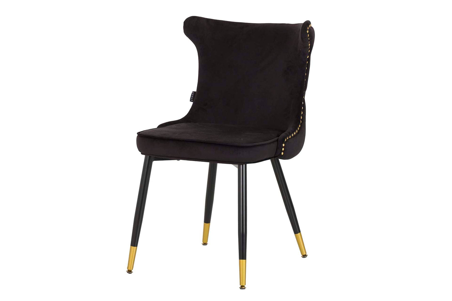 Silla Tachuelas Velvet Negro Aspen 49X54X79 Cm