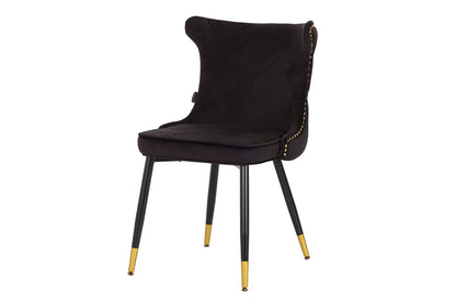 Silla Tachuelas Velvet Negro Aspen 49X54X79 Cm