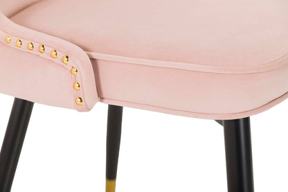 Silla Tachuelas Velvet Rosa Aspen 49X54X79 Cm