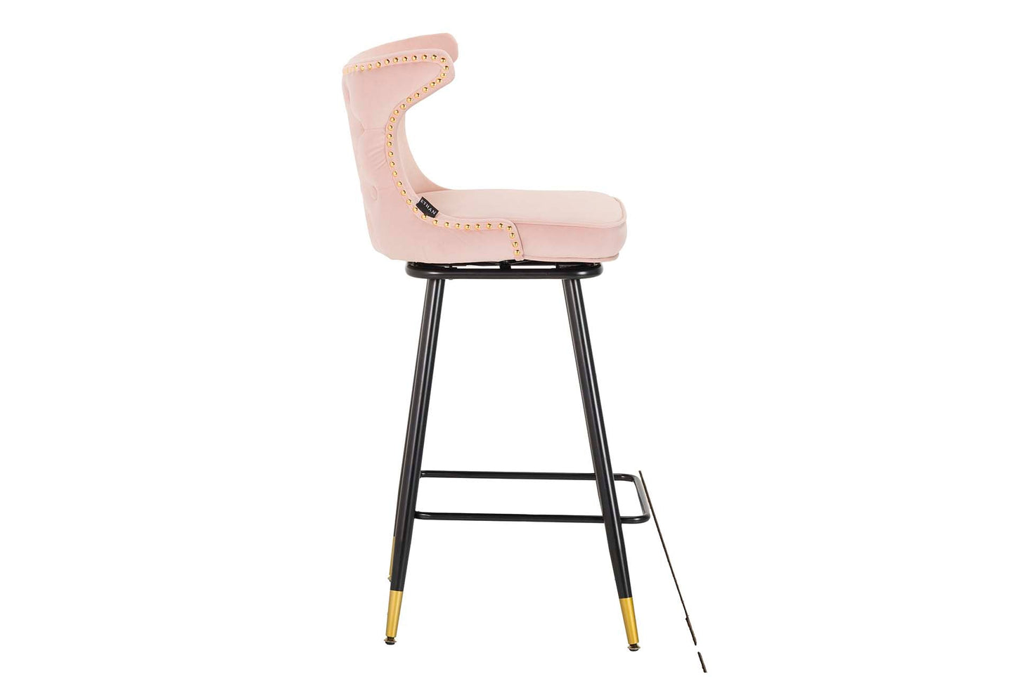 Taburete Bar Velvet Rosa Clinton 46X53X105 Cm