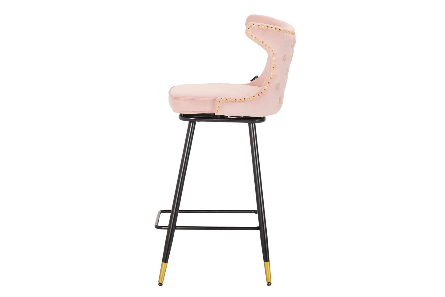 Taburete Bar Velvet Rosa Clinton 46X53X105 Cm