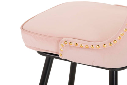 Taburete Bar Velvet Rosa Clinton 46X53X105 Cm