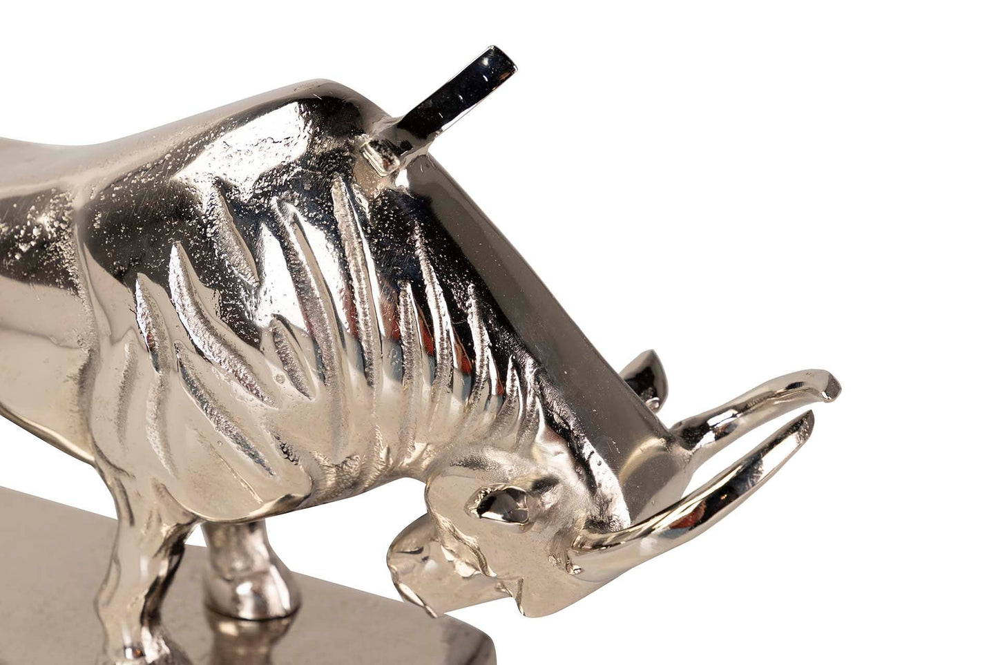 Champanera Toro Aluminio Plateado 44X13X24 Cm