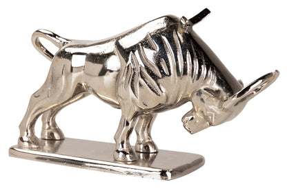 Champanera Toro Aluminio Plateado 44X13X24 Cm