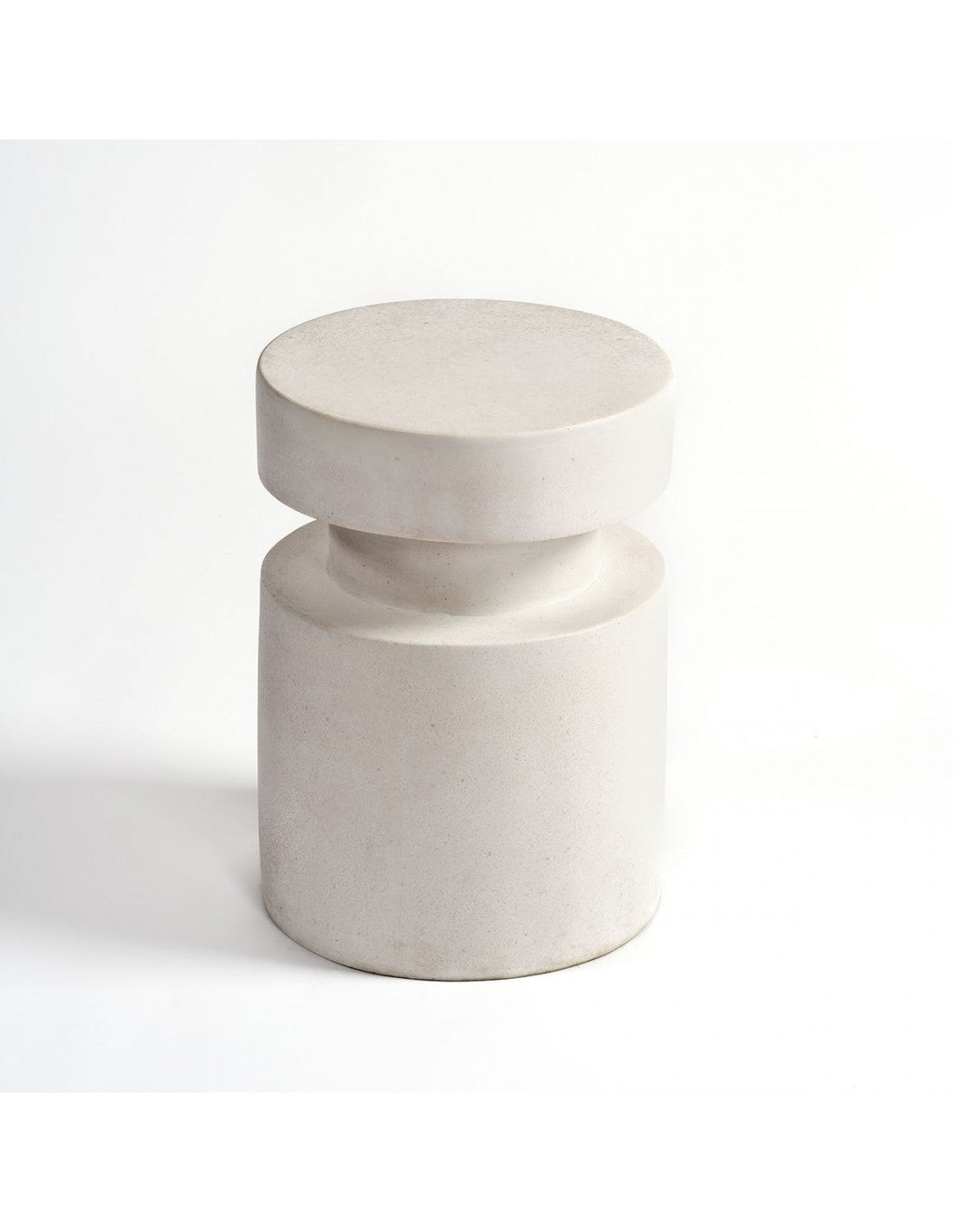 White fiber outdoor stool