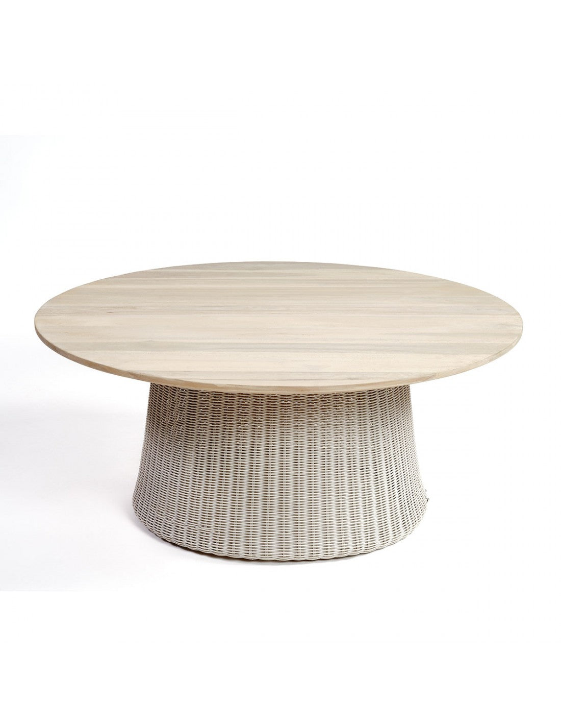 Teak and rattan outdoor coffee table...