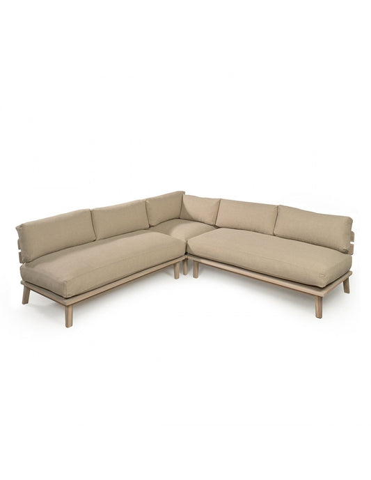 Modular outdoor sofa bleached teak and...