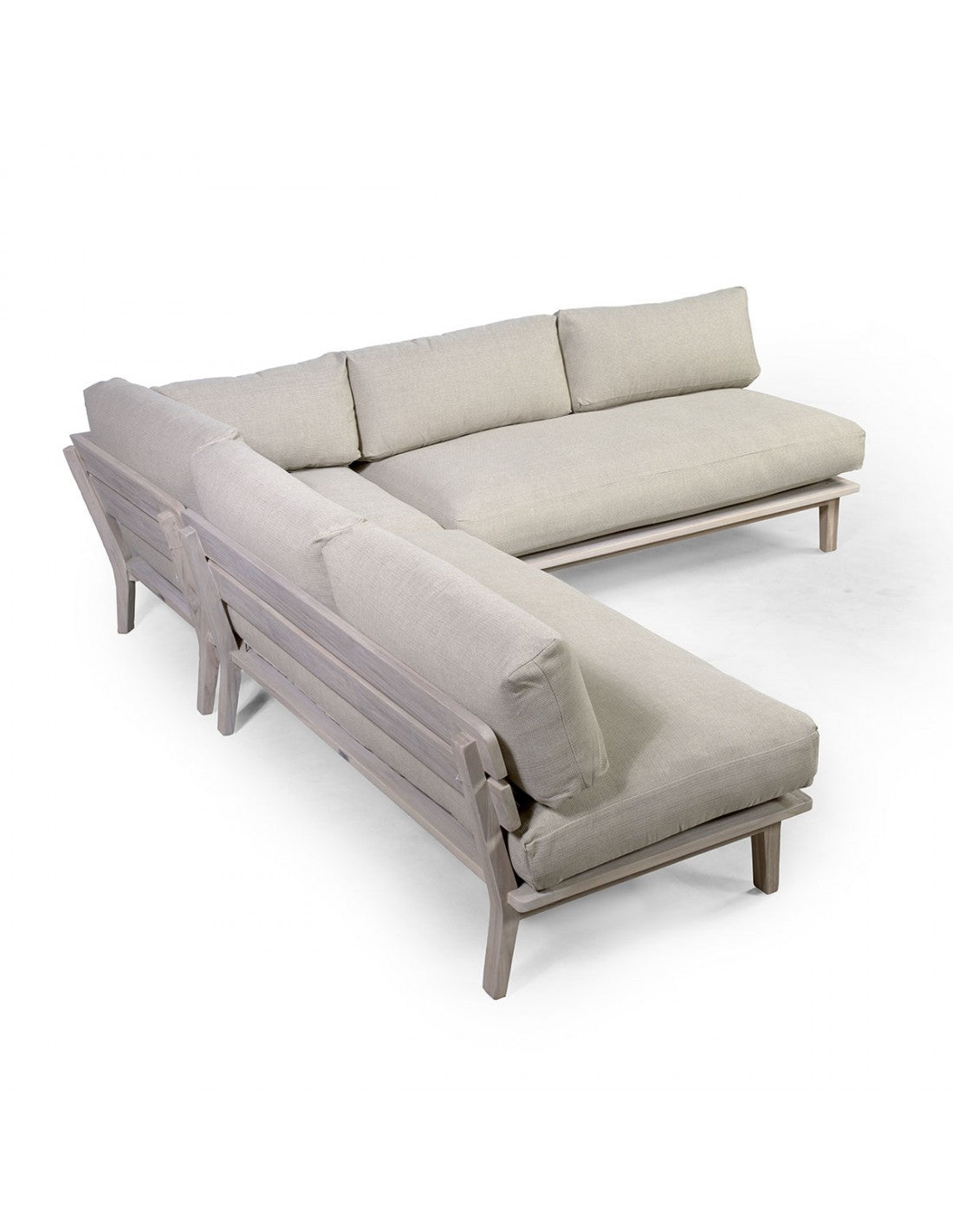 Modular outdoor sofa bleached teak and...