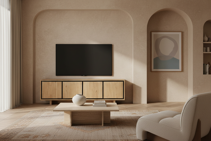 Mueble Tv Osby en madera mindi marrón claro marrón claro – Estilo Nórdico