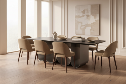 Mesa Comedor Arqa en madera dm marrón marrón – Estilo Contemporáneo