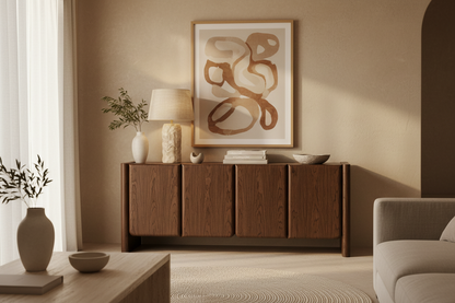 Aparador Arko en madera dm marrón marrón – Estilo Contemporáneo