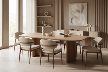 Mesa Comedor Arko en madera dm marrón marrón – Estilo Contemporáneo