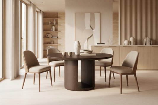 Mesa Comedor Arko en madera dm marrón marrón – Estilo Contemporáneo