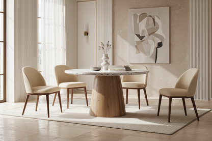 Mesa Comedor Lautrec en terrazo blanco blanco – Estilo Nórdico